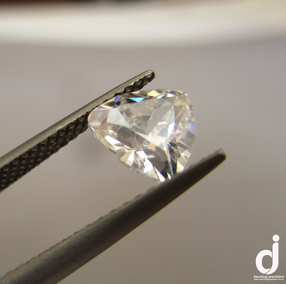 2.20ct trillion-cut white cubic zirconia